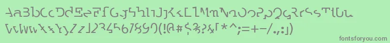 フォントLabrat ffy – 緑の背景に灰色の文字