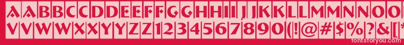 ABremencm Font – Pink Fonts on Red Background