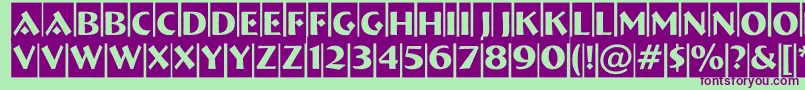 ABremencm Font – Purple Fonts on Green Background