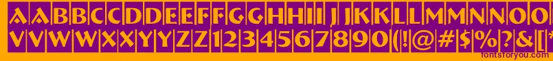 ABremencm Font – Purple Fonts on Orange Background