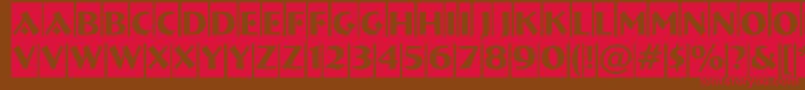 ABremencm Font – Red Fonts on Brown Background