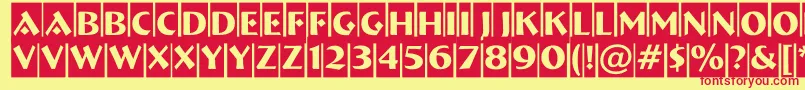 ABremencm Font – Red Fonts on Yellow Background