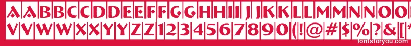 フォントABremencm – 赤い背景に白い文字