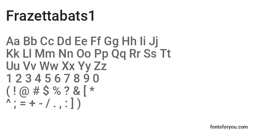 Frazettabats1フォント–アルファベット、数字、特殊文字
