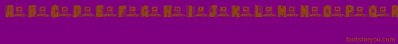 Technobabble Font – Brown Fonts on Purple Background