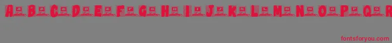Technobabble Font – Red Fonts on Gray Background