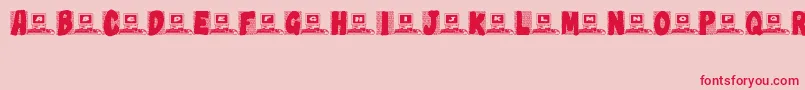 Technobabble Font – Red Fonts on Pink Background