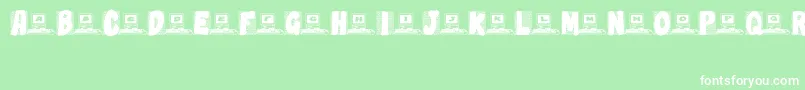 Technobabble Font – White Fonts on Green Background