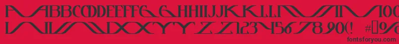 Instanttunes Font – Black Fonts on Red Background
