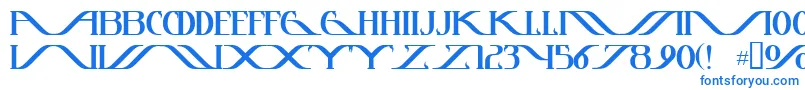 フォントInstanttunes – 白い背景に青い文字