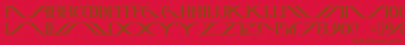 Instanttunes Font – Brown Fonts on Red Background