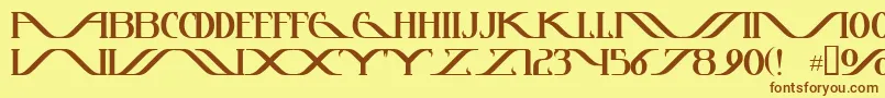 Instanttunes Font – Brown Fonts on Yellow Background