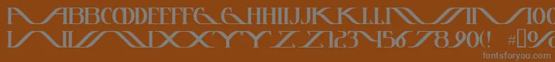 Instanttunes Font – Gray Fonts on Brown Background