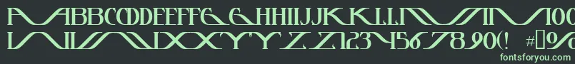 Instanttunes Font – Green Fonts on Black Background