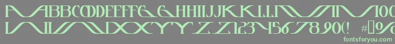 Instanttunes Font – Green Fonts on Gray Background