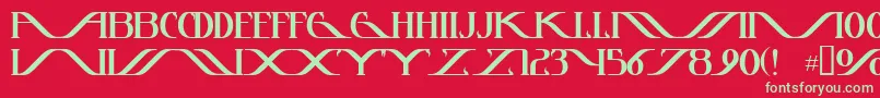 フォントInstanttunes – 赤い背景に緑の文字