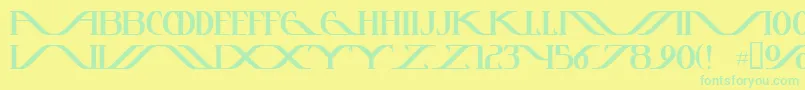 Police Instanttunes – polices vertes sur fond jaune
