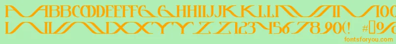 Instanttunes Font – Orange Fonts on Green Background