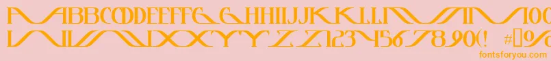 Instanttunes Font – Orange Fonts on Pink Background