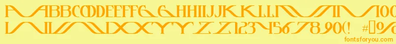 Instanttunes Font – Orange Fonts on Yellow Background