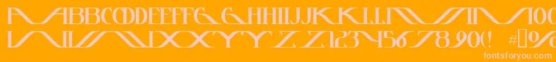 Instanttunes Font – Pink Fonts on Orange Background