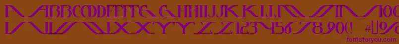 Instanttunes Font – Purple Fonts on Brown Background