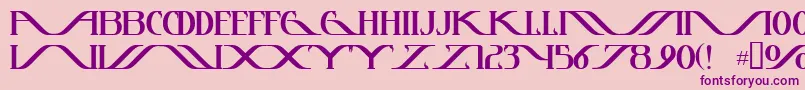 Instanttunes Font – Purple Fonts on Pink Background