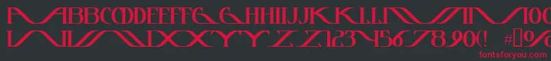 Шрифт Instanttunes – красные шрифты на чёрном фоне