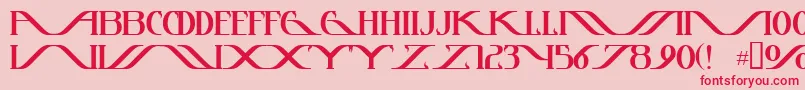 フォントInstanttunes – ピンクの背景に赤い文字