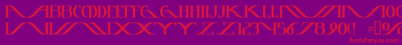フォントInstanttunes – 紫の背景に赤い文字