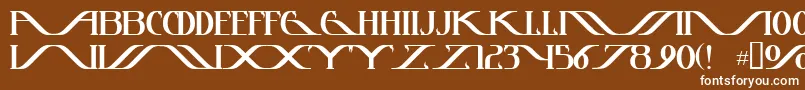Instanttunes Font – White Fonts on Brown Background