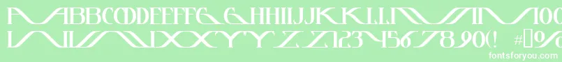 フォントInstanttunes – 緑の背景に白い文字