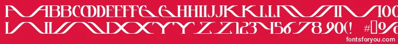 フォントInstanttunes – 赤い背景に白い文字