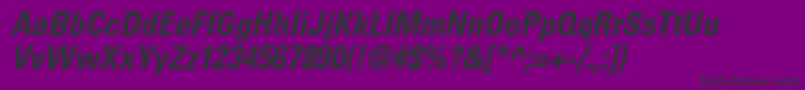 NovaCondensedSsiBoldCondensedItalic Font – Black Fonts on Purple Background