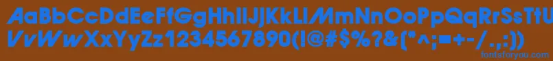 フォントForwardadExtraBold – 茶色の背景に青い文字