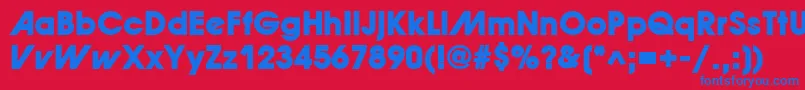 ForwardadExtraBold Font – Blue Fonts on Red Background