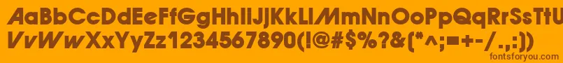 Police ForwardadExtraBold – polices brunes sur fond orange