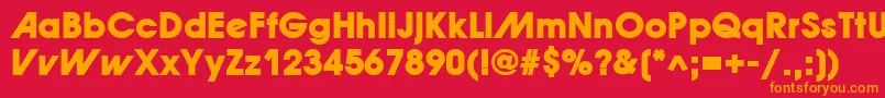 ForwardadExtraBold Font – Orange Fonts on Red Background