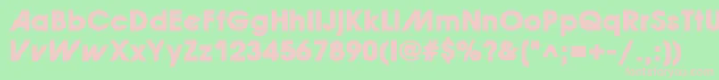 ForwardadExtraBold Font – Pink Fonts on Green Background