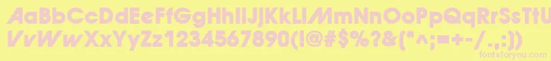 ForwardadExtraBold Font – Pink Fonts on Yellow Background