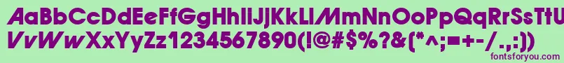 ForwardadExtraBold Font – Purple Fonts on Green Background
