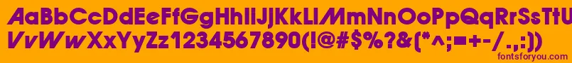 ForwardadExtraBold Font – Purple Fonts on Orange Background