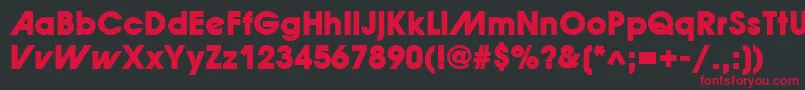 ForwardadExtraBold Font – Red Fonts on Black Background