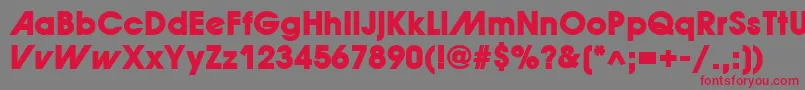 ForwardadExtraBold Font – Red Fonts on Gray Background