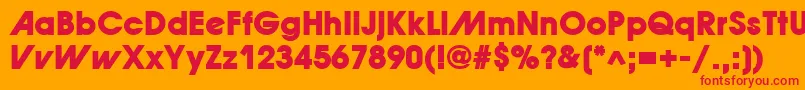 ForwardadExtraBold Font – Red Fonts on Orange Background