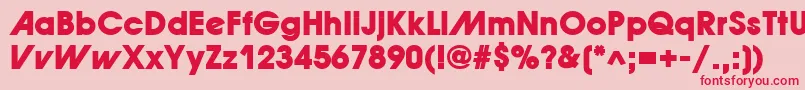 ForwardadExtraBold Font – Red Fonts on Pink Background