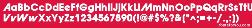 ForwardadExtraBold Font – White Fonts on Red Background