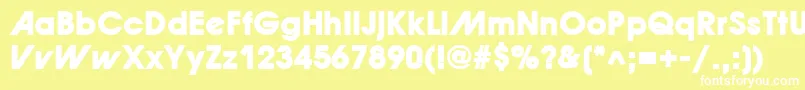 ForwardadExtraBold Font – White Fonts on Yellow Background
