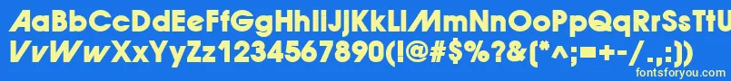 ForwardadExtraBold Font – Yellow Fonts on Blue Background