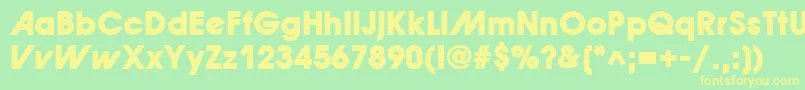 ForwardadExtraBold Font – Yellow Fonts on Green Background